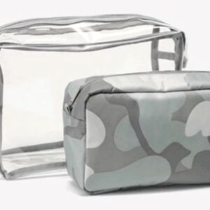 Thirty-One Clear Travel Pouch Set in Soft Camo